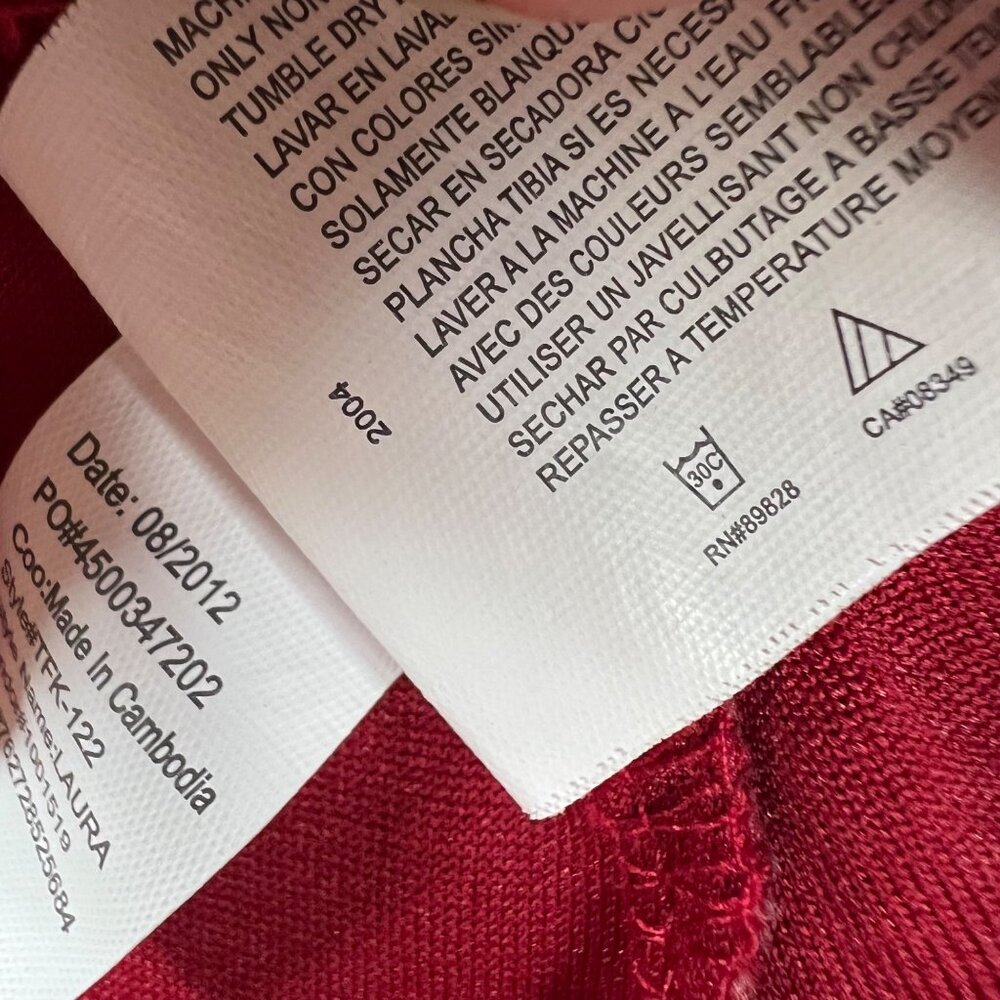 Y2K Velvet Velour Tank Top XL Red Black True Freedom Lace Trim Empire Babydoll - Picture 7 of 7